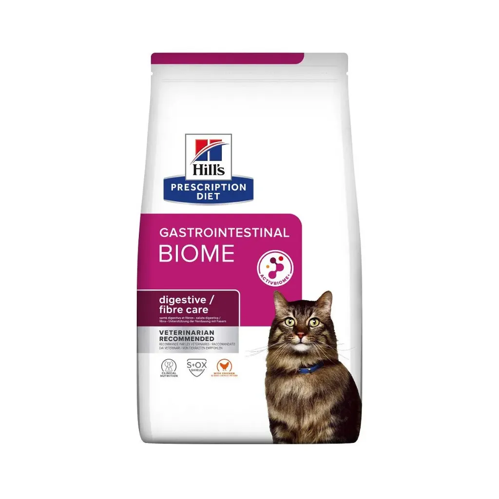 HILL'S PRESCRIPTION DIET Gastrointestinal Biome Digestive / Fibre Care au poulet pour chat - Sac de 300 g