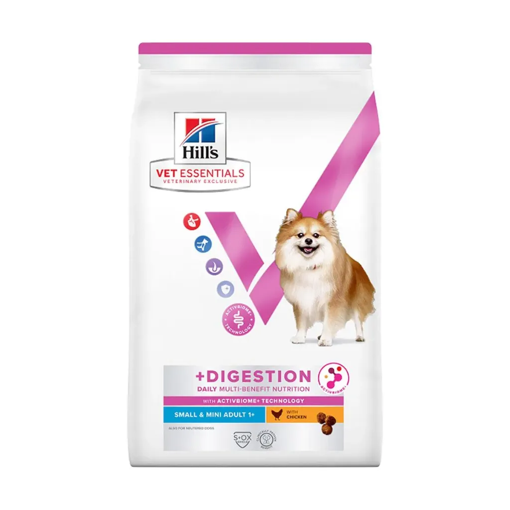 [15884] HILL'S VET ESSENTIALS +Digestion Daily Multi-Benefit Small & Mini Adult 1+ au poulet pour chien - Sac de 7 kg