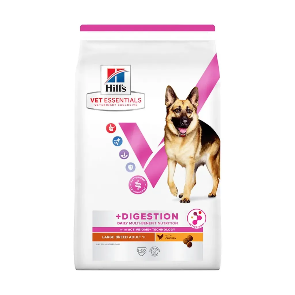 HILL'S VET ESSENTIALS +Digestion Daily Multi-Benefit Large Breed Adult 1+ au poulet pour chien - Sac de 14 kg
