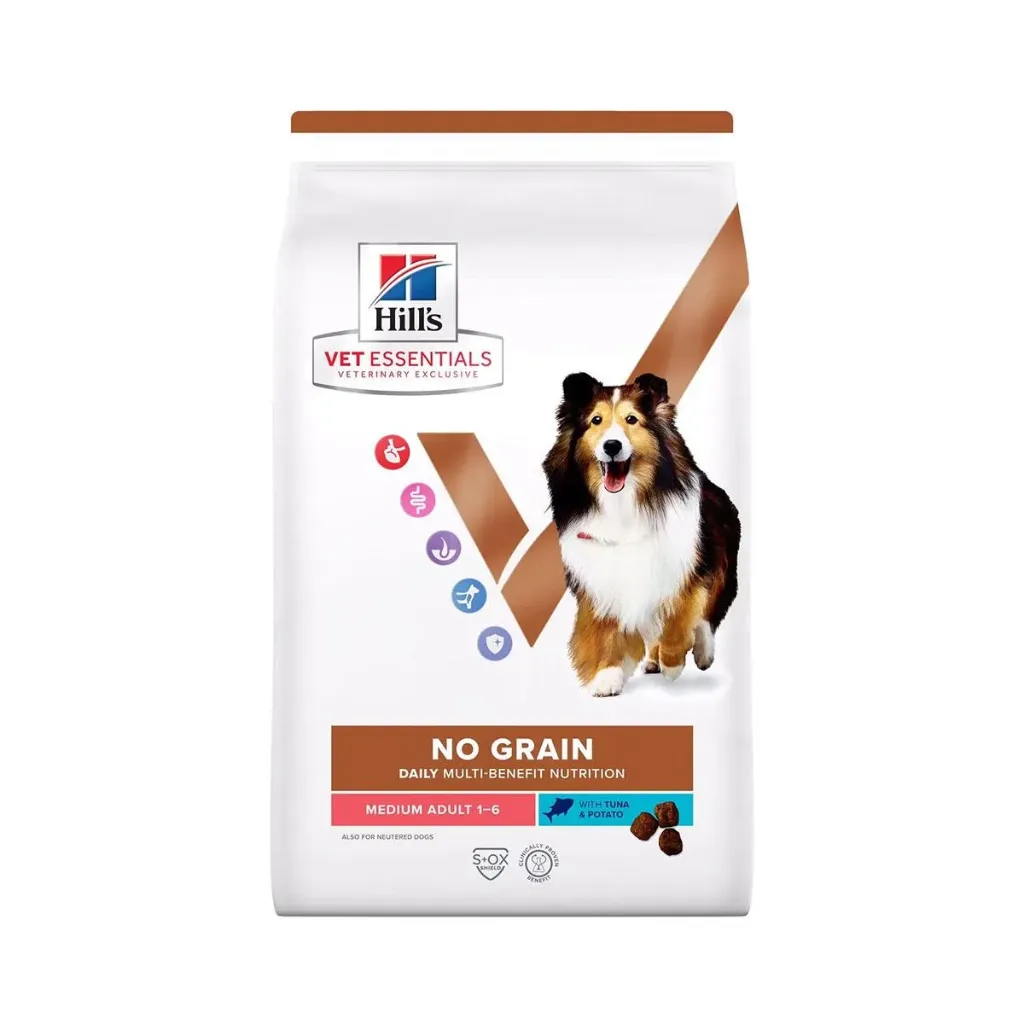 HILL'S VET ESSENTIALS No Grain Daily Multi-Benefit Medium Adult 1-6 au thon pour chien - Sac de 2 kg