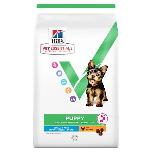 [16112] HILL'S VET ESSENTIALS Puppy Daily Multi-Benefit Small & Mini 4 weeks - 1 Year au poulet pour chien - Sac de 7 kg
