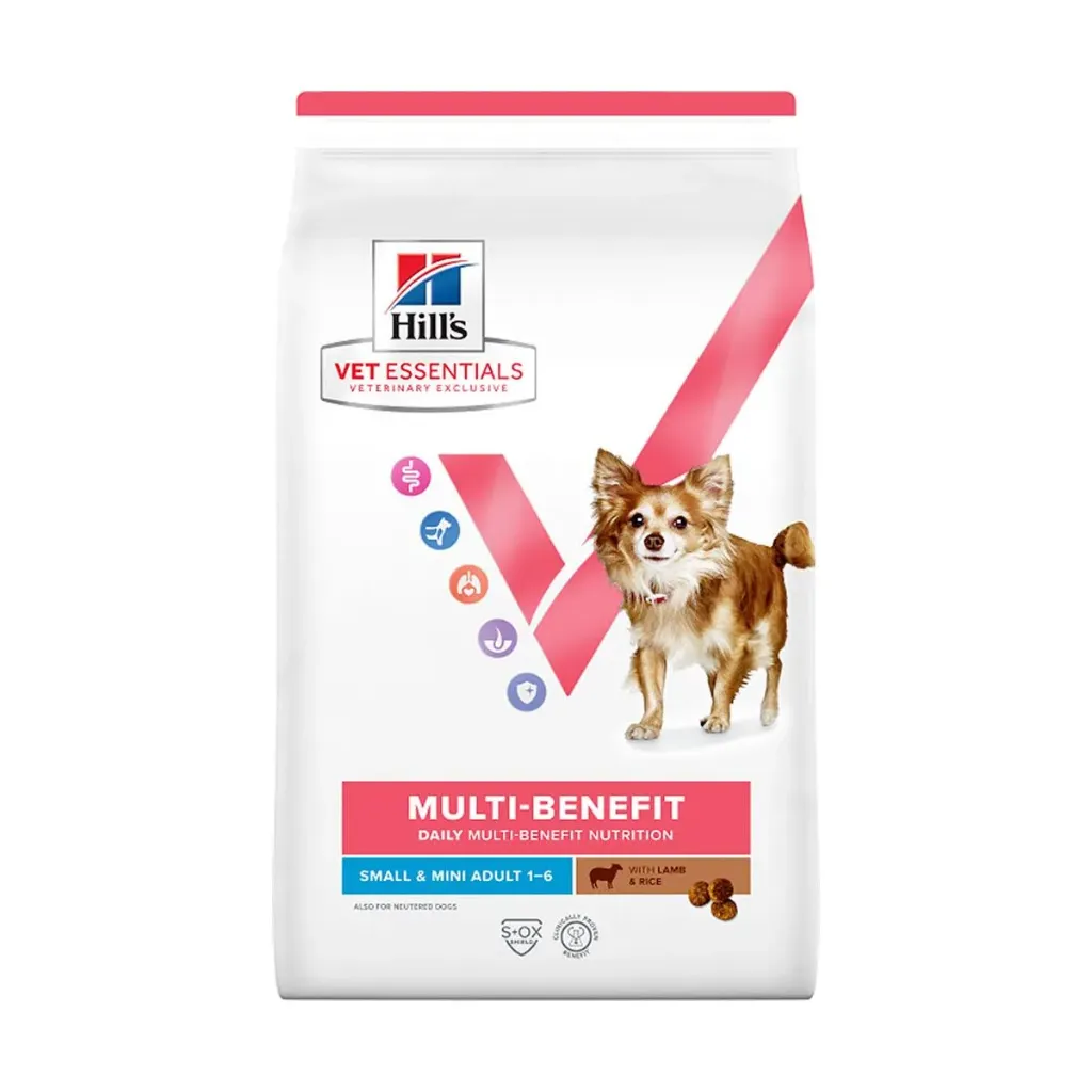 [16146] HILL'S VET ESSENTIALS Multi-Benefit Small & Mini Adult 1-6 à l'agneau & riz pour chien - Sac de 2 kg