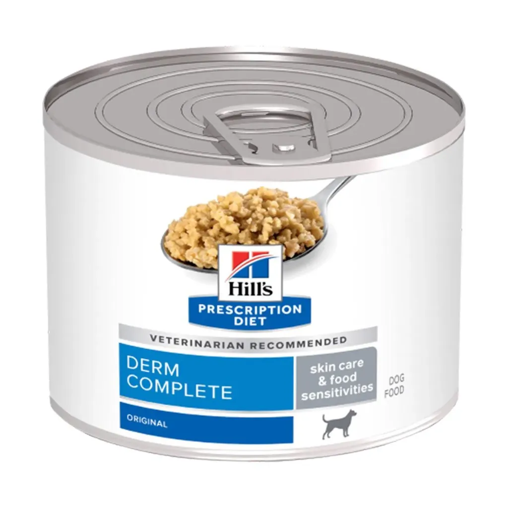 [16323] HILL'S PRESCRIPTION DIET Derm Complete Skin Care & Food Sensitivities pour chien - 12 boîtes de 200 g