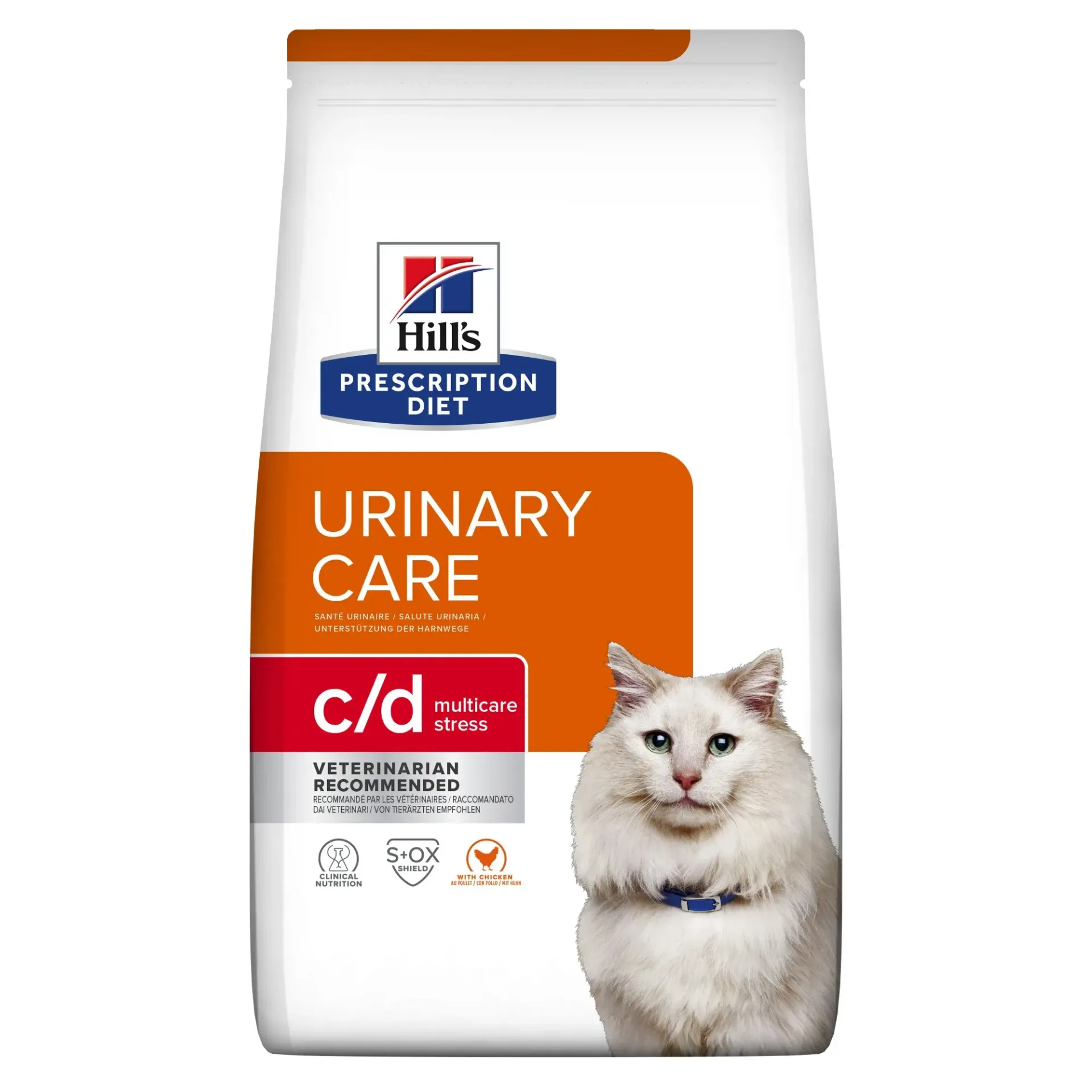 [16325] HILL'S PRESCRIPTION DIET Urinary Care c/d Multicare Stress au poulet pour chat - Sac de 12 kg