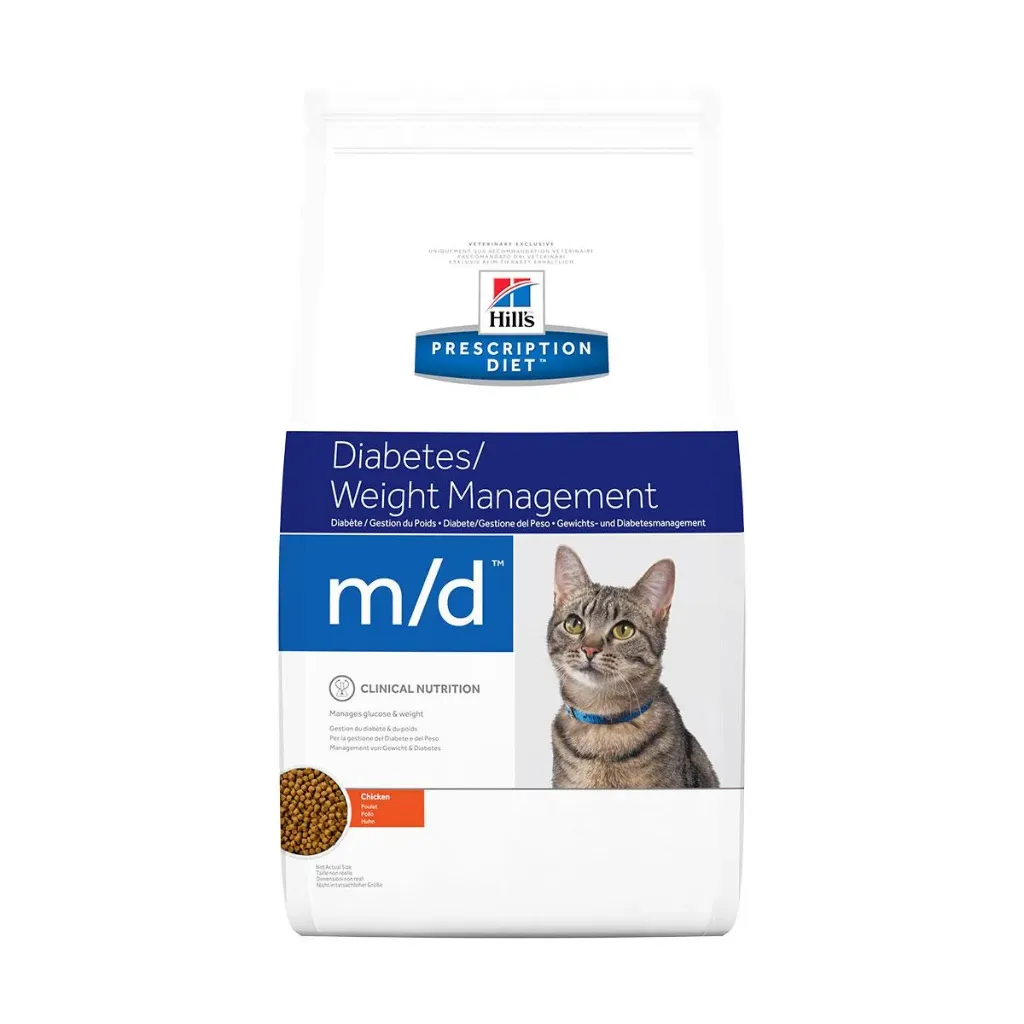 HILL'S PRESCRIPTION DIET Diabetes Weight Management m/d au poulet pour chat - Sac de 1,5 kg