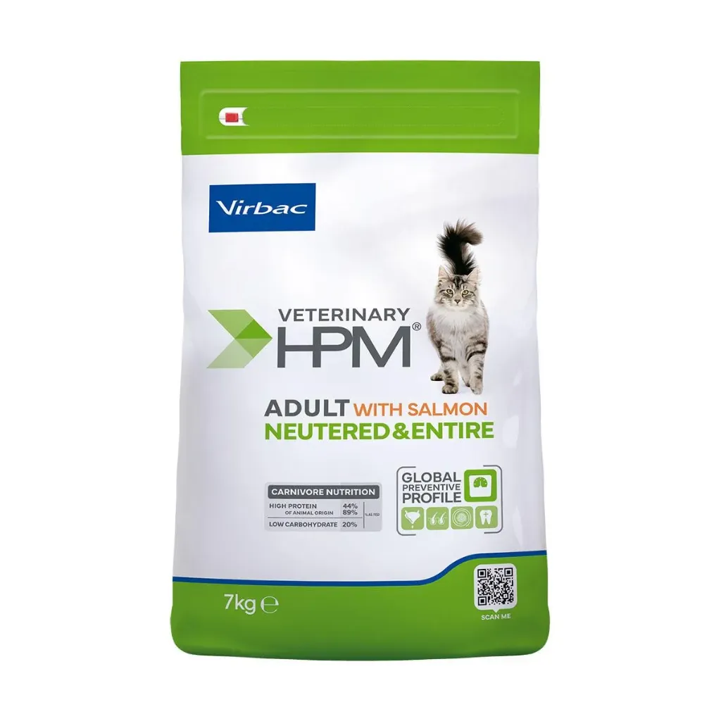 Virbac Veterinary HPM Adult Neutered & Entire Chat Saumon 7 kg