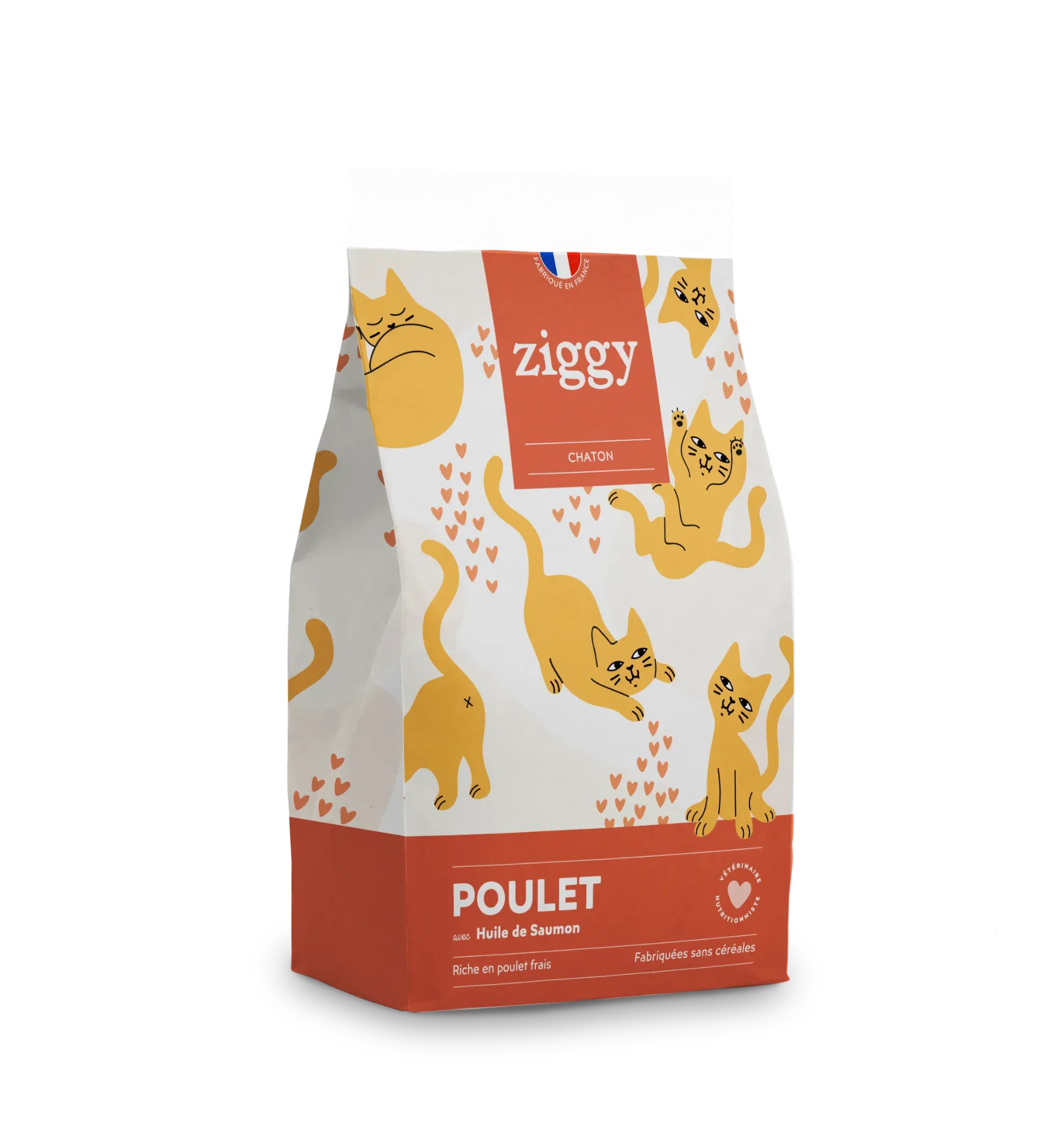 ZIGGY Croquettes Chaton Sans Céréales au Poulet - 1kg