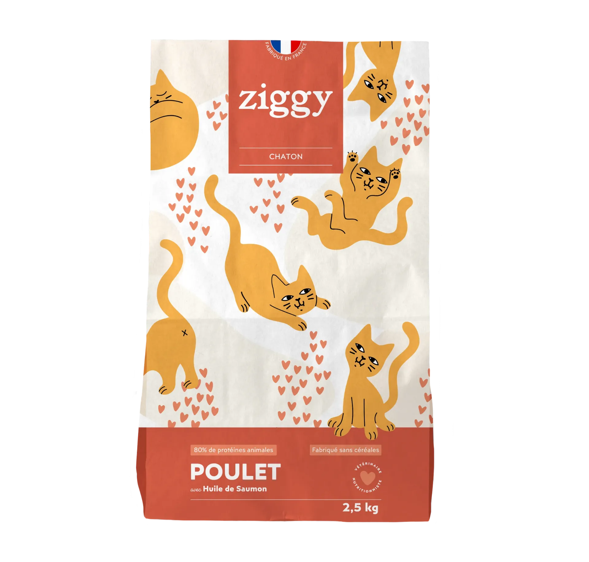 ZIGGY Croquettes Chaton Sans Céréales au Poulet - 2.5kg