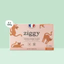 ZIGGY Pâtée Chat Entier Sans Céréales Boeuf - 4x100g
