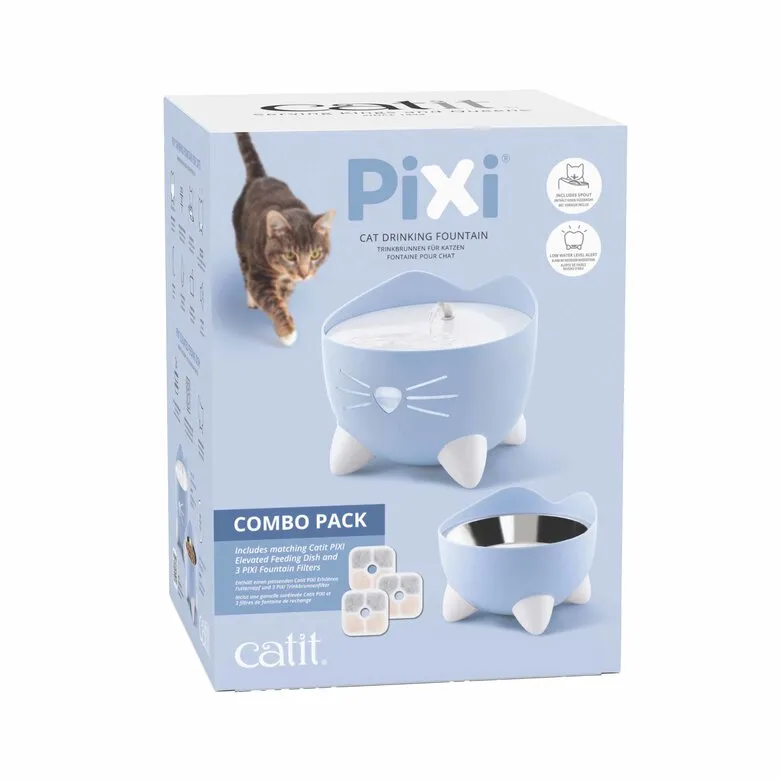 Catit - Fontaine + Gamelle Pixi Combo pack pour Chats