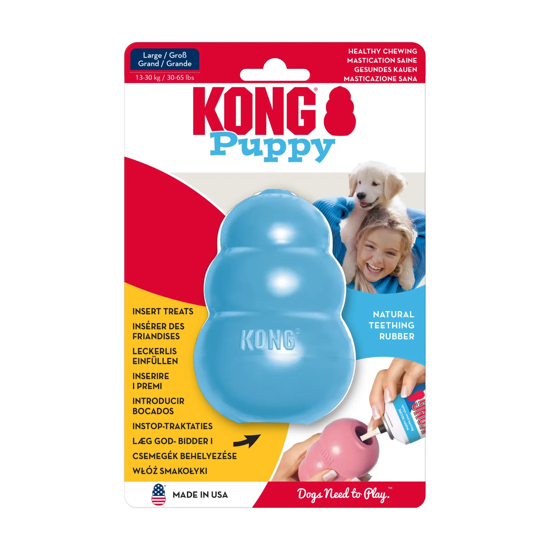 KONG Puppy pour chiot - L (Bleu)
