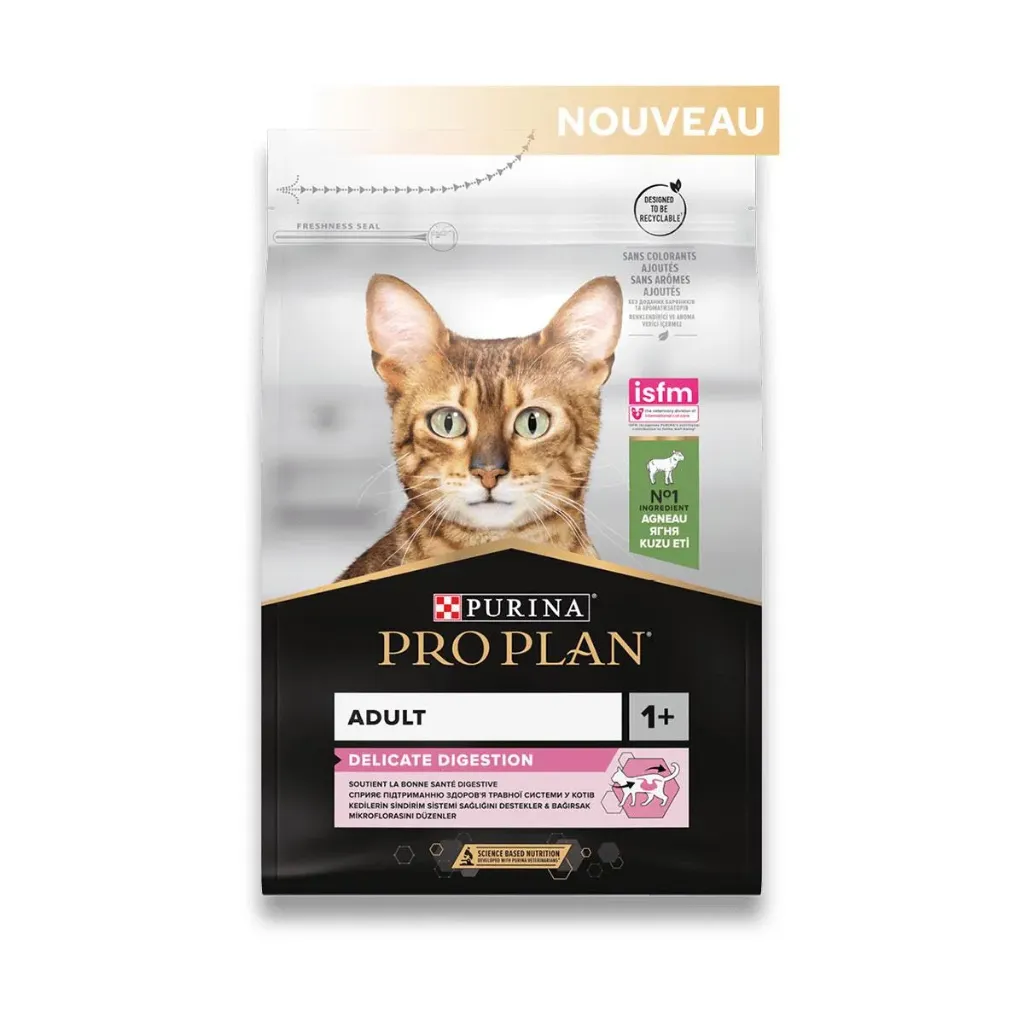 [9038] PURINA PRO PLAN Delicate Digestion Adult 1+ à l'agneau pour chat - Sac de 1,5 kg