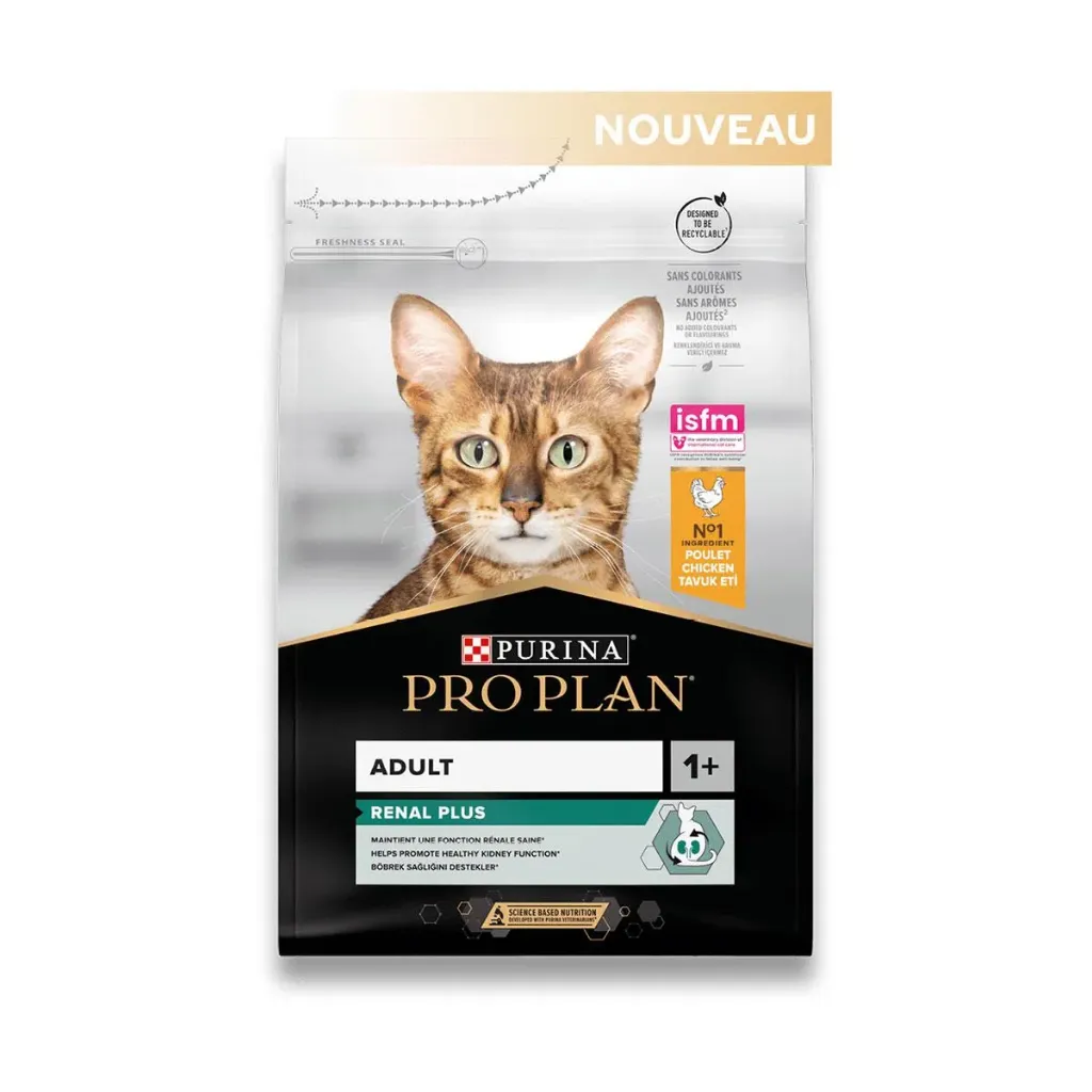 PURINA PRO PLAN Renal Plus Adult 1+ au poulet pour chat - Sac de 10 kg
