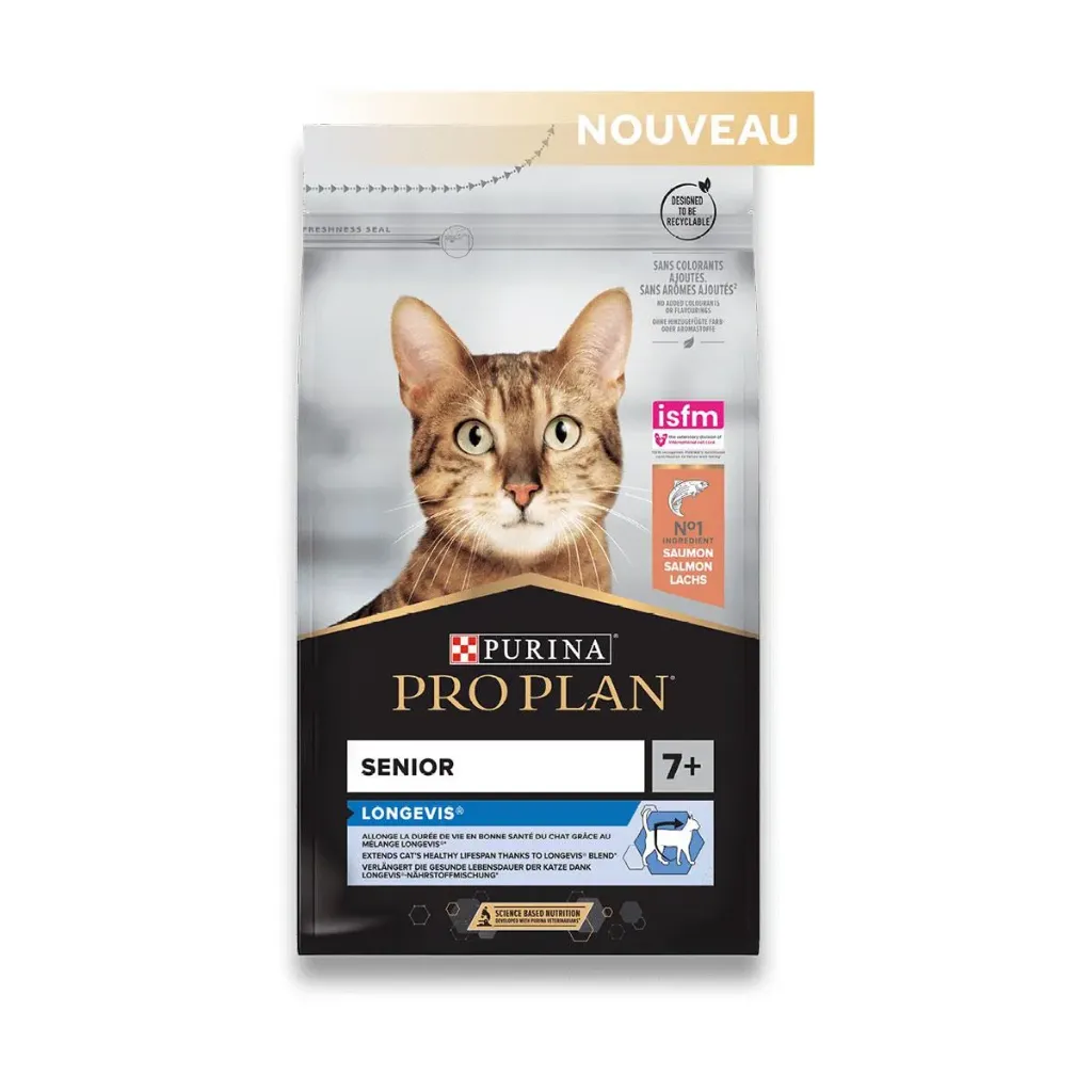 [10264] PURINA PROPLAN Longevis Senior 7+ au saumon pour chat - Sac de 3 kg