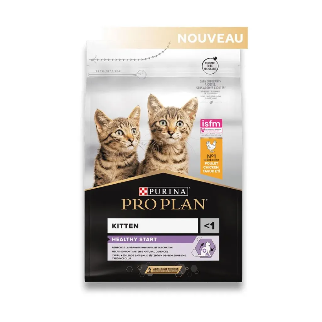 PURINA PRO PLAN Healthy Start Kitten <1 au poulet pour chat - 8 sacs de 400 g