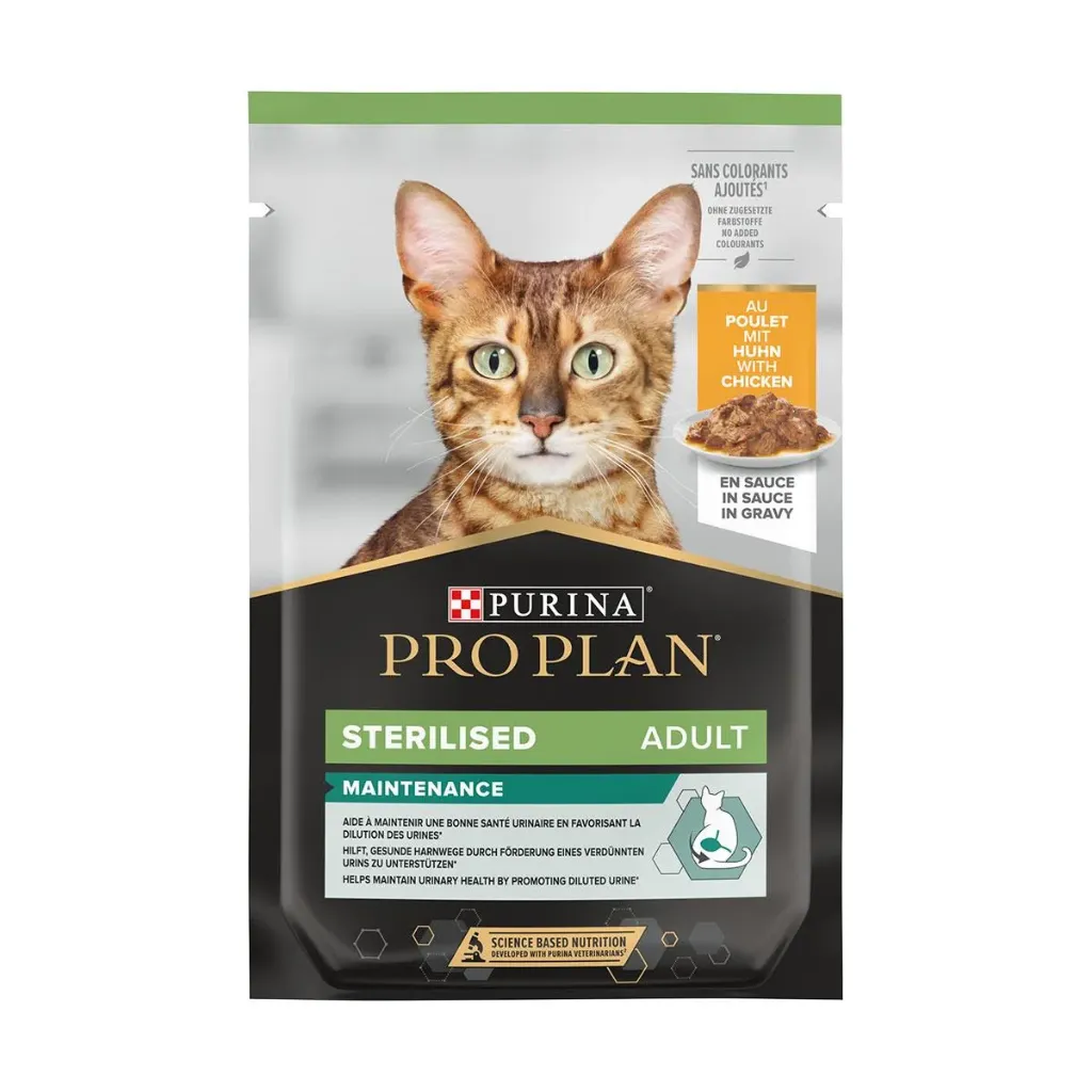 PURINA PRO PLAN Maintenance Sterilised Adult au poulet pour chat - 26 sachets de 85 g