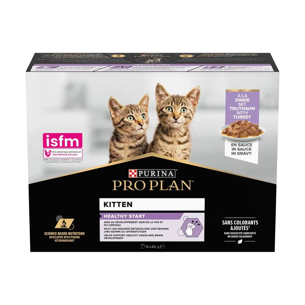 PURINA PRO PLAN Healthy Start Kitten à la dinde pour chat - 10 sachets de 85 g