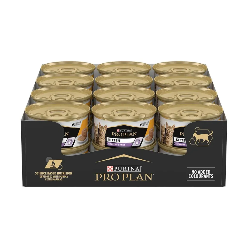 PURINA PRO PLAN Healthy Start Kitten au poulet pour chat - 24 boîtes de 85 g