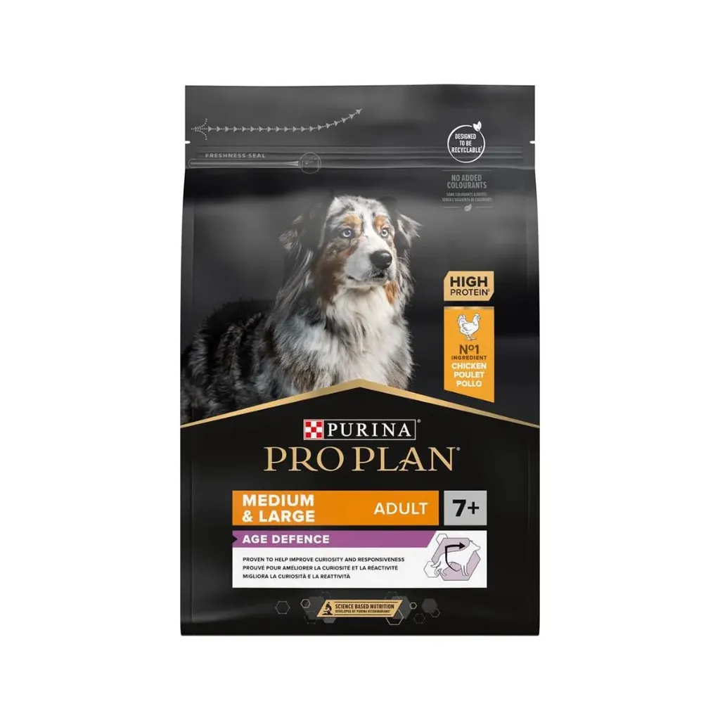 [52067] PURINA PRO PLAN Age Defence Medium & Large Adult 7+ au poulet pour chien - Sac de 3 kg