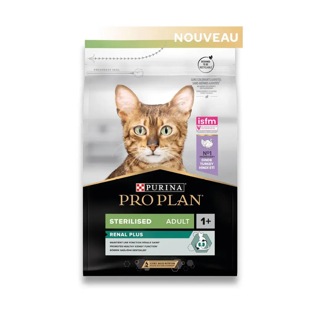 [77796] PURINA PRO PLAN Sterilised  Digestion Adult 1+ à la dinde pour chat - 8 sachets de 400 g