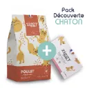 Pack Découverte Chaton - ZIGGY Croquettes Chaton Sans Céréales au Poulet 1kg +ZIGGY Pâtée Chaton Sans Céréales Truite - 4x100g