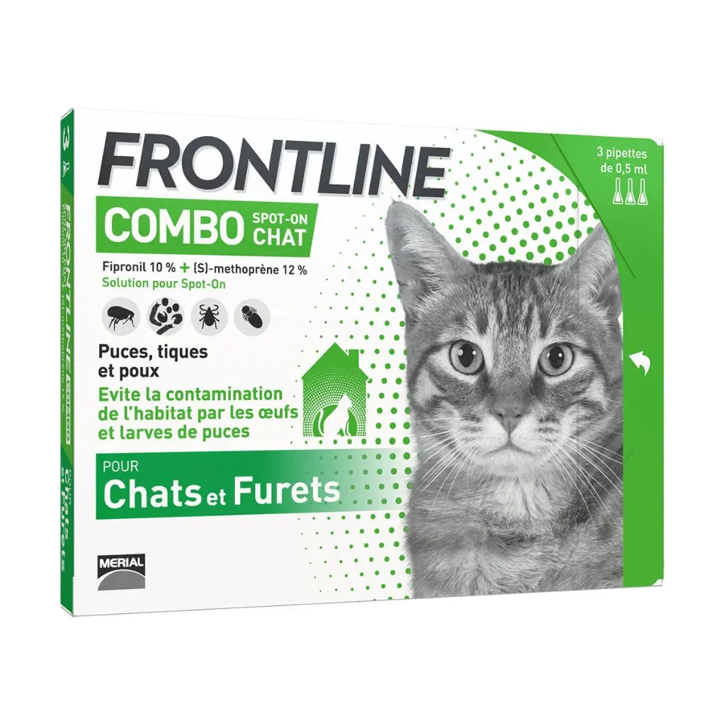 [3474] FRONTLINE COMBO SPOT-ON CHAT - 3 pipettes