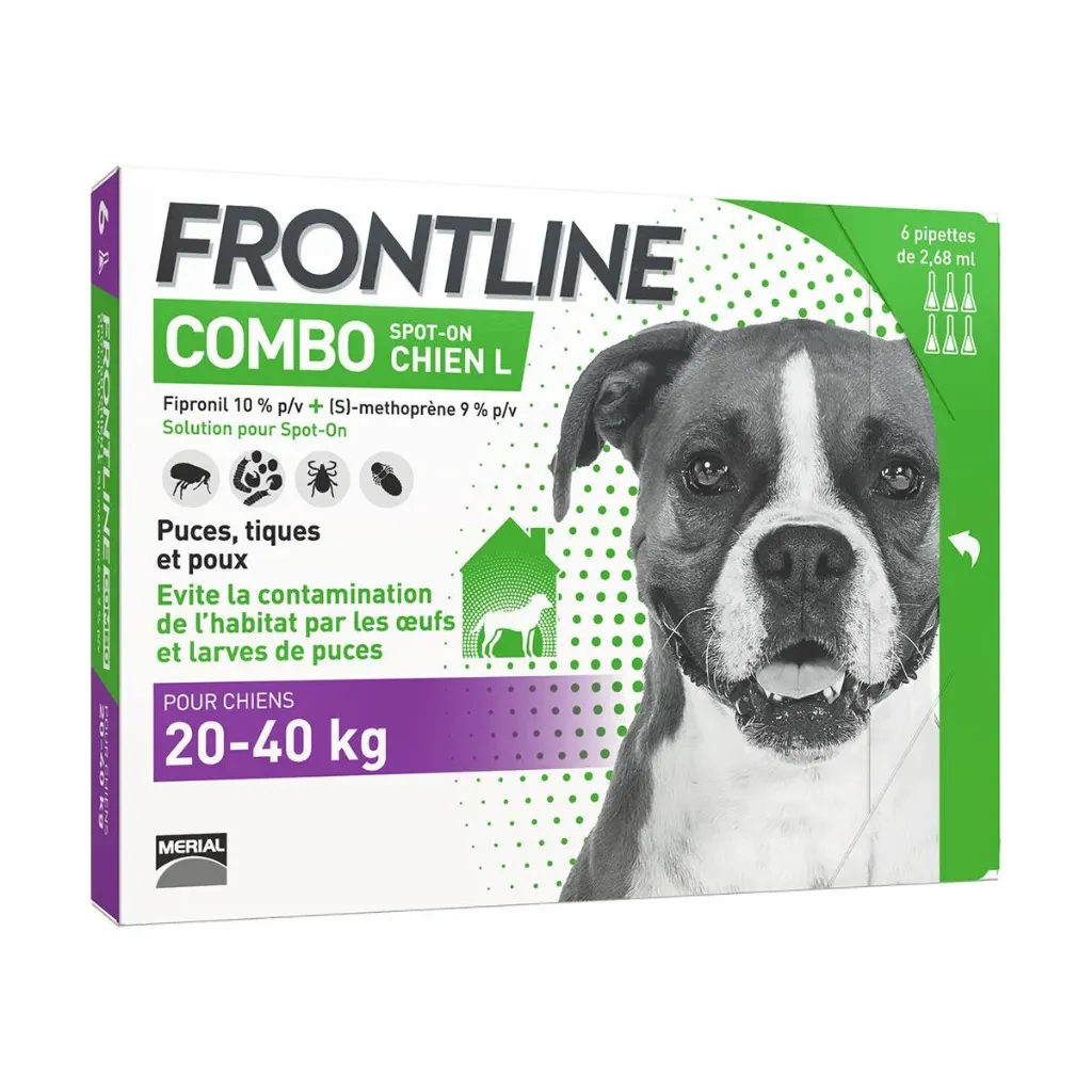 FRONTLINE COMBO SPOT-ON CHIEN L - 6 pipettes