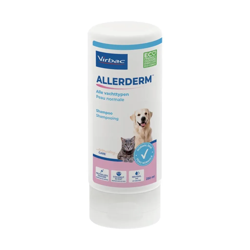 VIRBAC ALLERDERM Shampooing peau normale pour chien & chat - Flacon de 250 ml