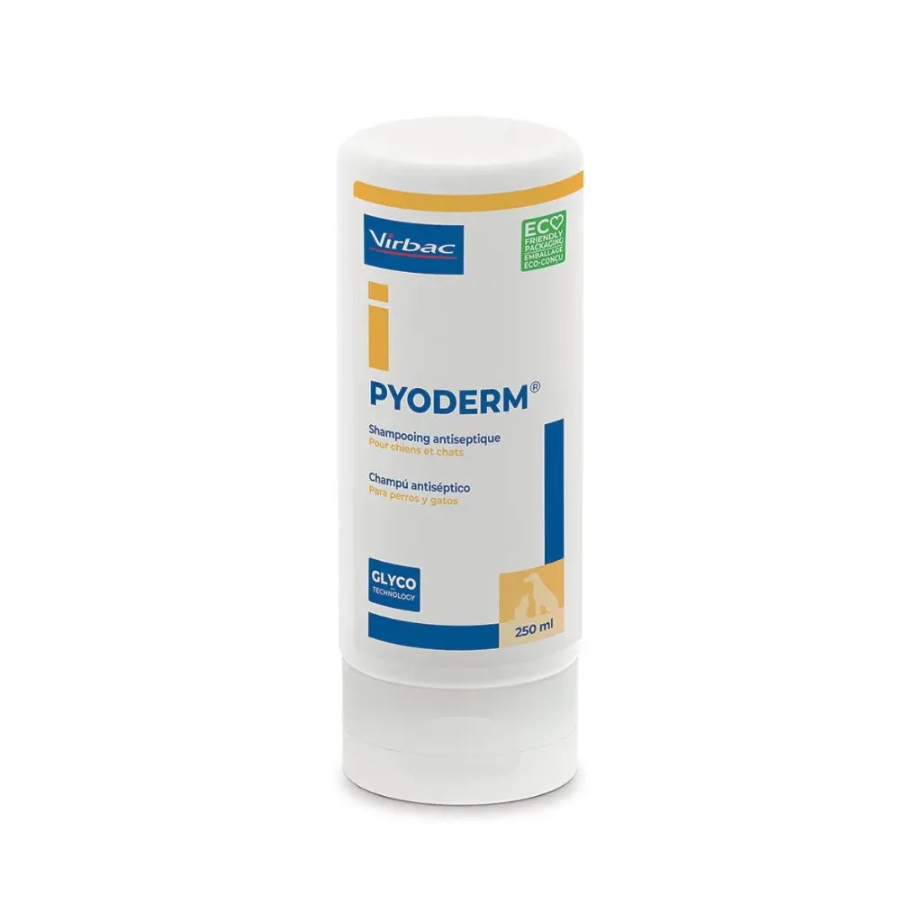 VIRBAC PYODERM Shampooing antiseptique pour chien & chat - Flacon de 250 ml