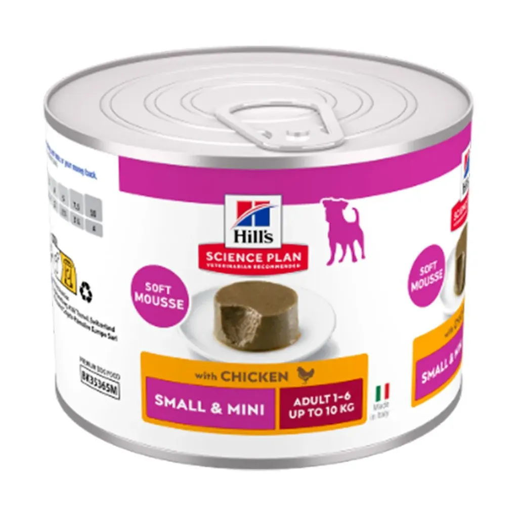 HILL'S SCIENCE PLAN Adult 1-6 Small & Mini up to 10 kg au poulet pour chien - Carton de 12 boites de 200g