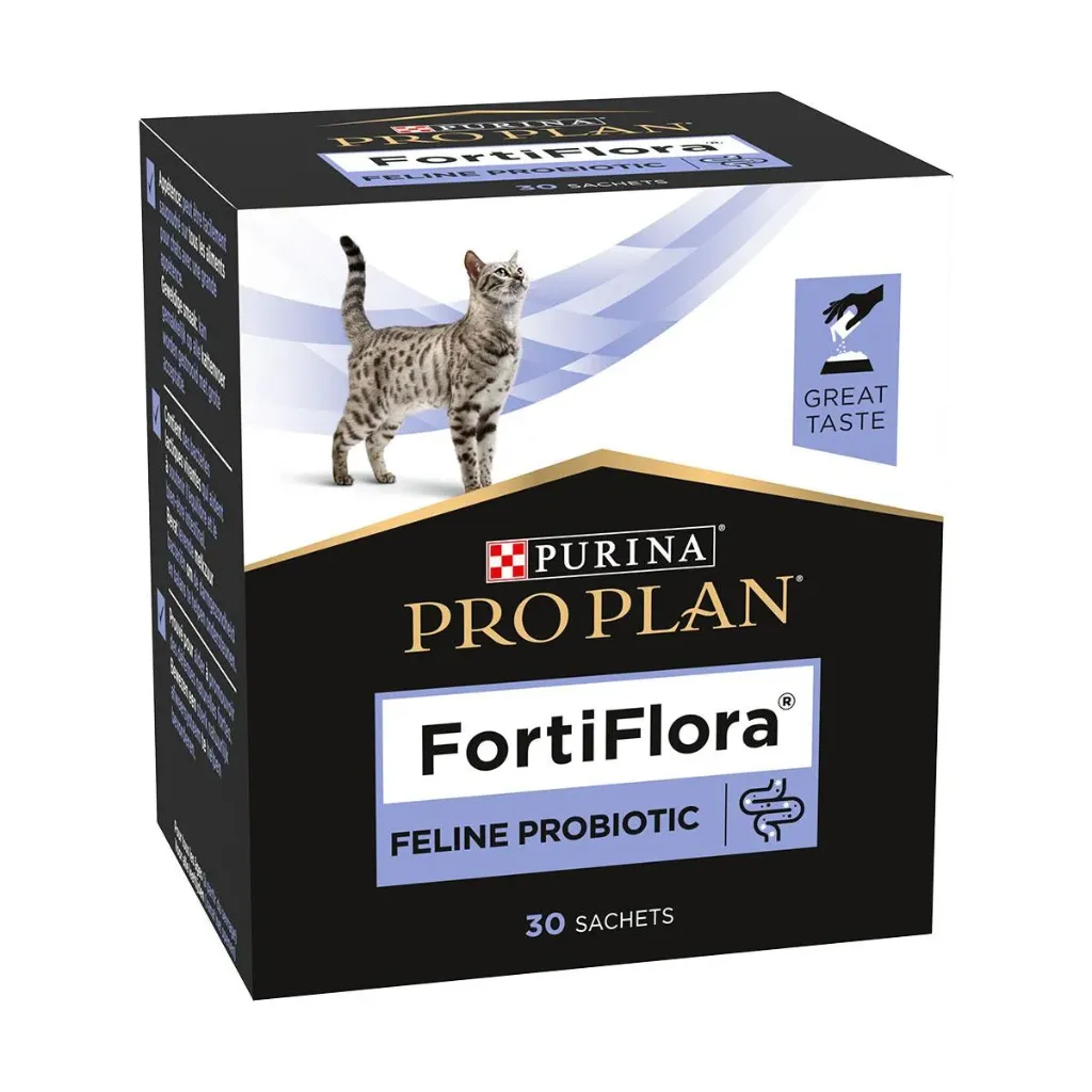 Purina Pro Plan FortiFlora Probiotique pour chat - Boîte de 30 sachets