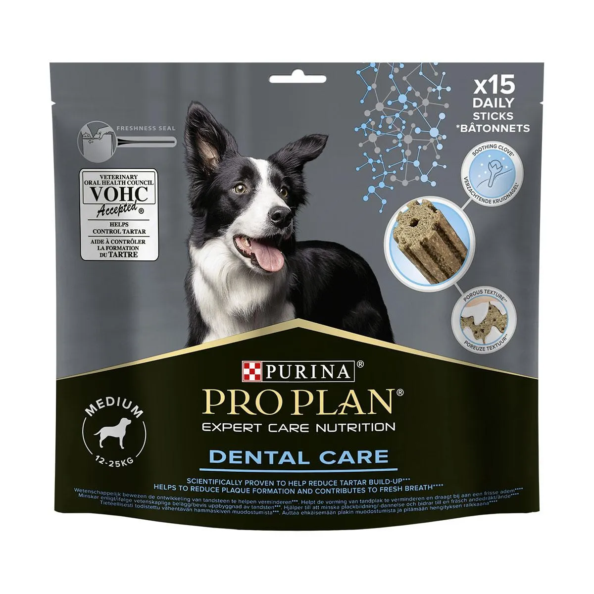 [15413] PURINA PRO PLAN EXPERT CARE NUTRITION Dental Care Medium 12-25 kg pour chien - 5 sachets de 345 g