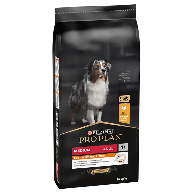 [51974] PURINA PRO PLAN Everyday Nutrition Medium Adult 1+ au poulet pour chien - Sac de 14 kg
