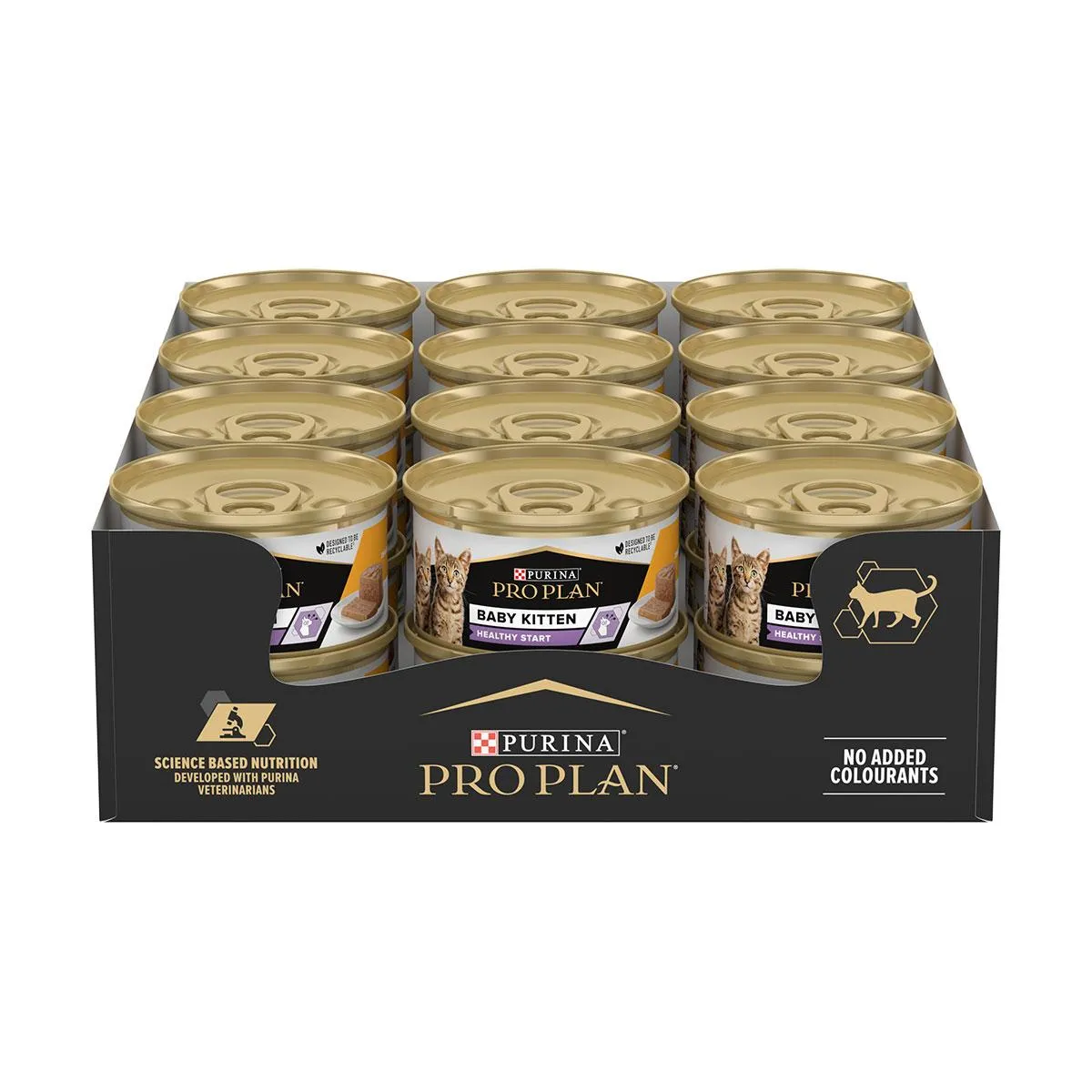 PURINA PRO PLAN Healthy Start Baby Kitten au poulet pour chat - 24 boîtes de 85 g