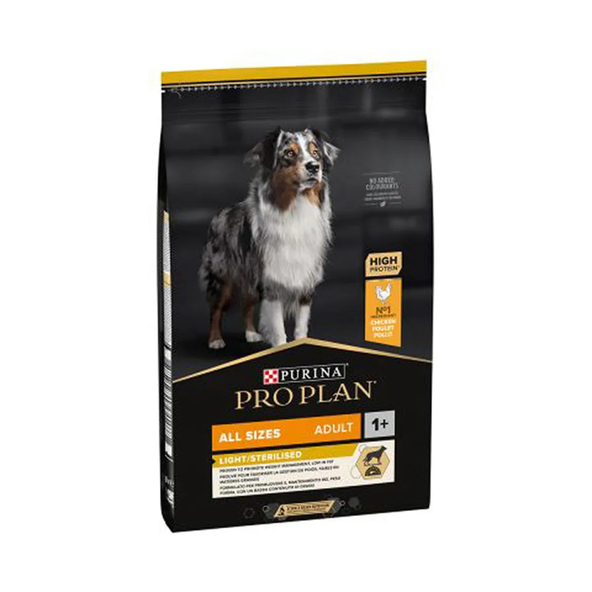 [52234] PURINA PRO PLAN Light/Sterilised All Sizes Adult 1+ au poulet pour chien - Sac de 3 kg