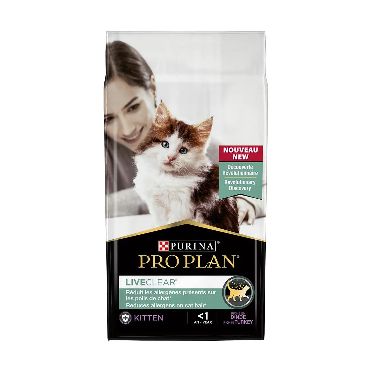 PURINA PRO PLAN LiveClear Kitten <1 à la dinde pour chat - Sac de 1,4 kg