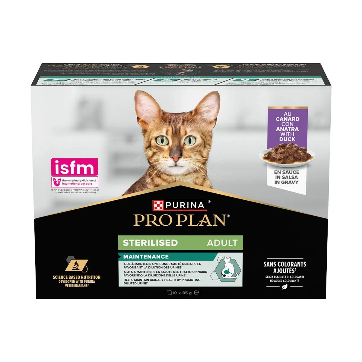 [29900] PURINA PRO PLAN Maintenance Sterilised Adult au canard pour chat - 10 sachets de 85 g