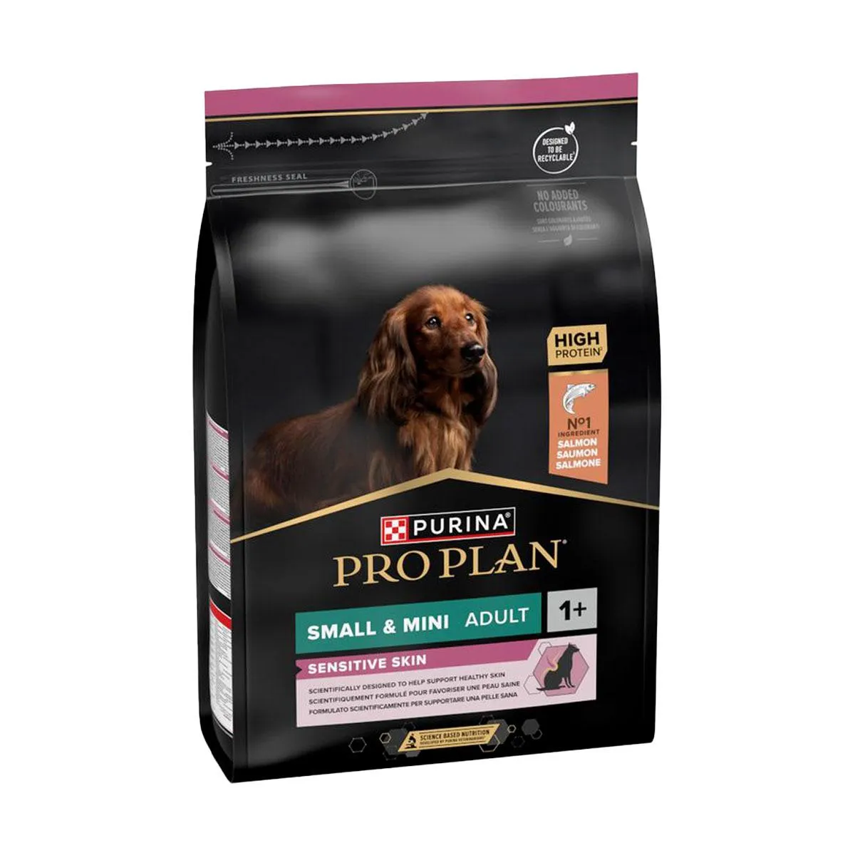 [52397] PURINA PRO PLAN Sensitive Skin Small & Mini <1 au saumon pour chien - Sac de 3 kg