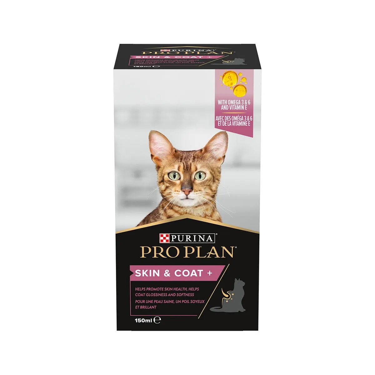 PURINA PRO PLAN Skin & Coat +Adult pour chat - Flacon de 150 ml