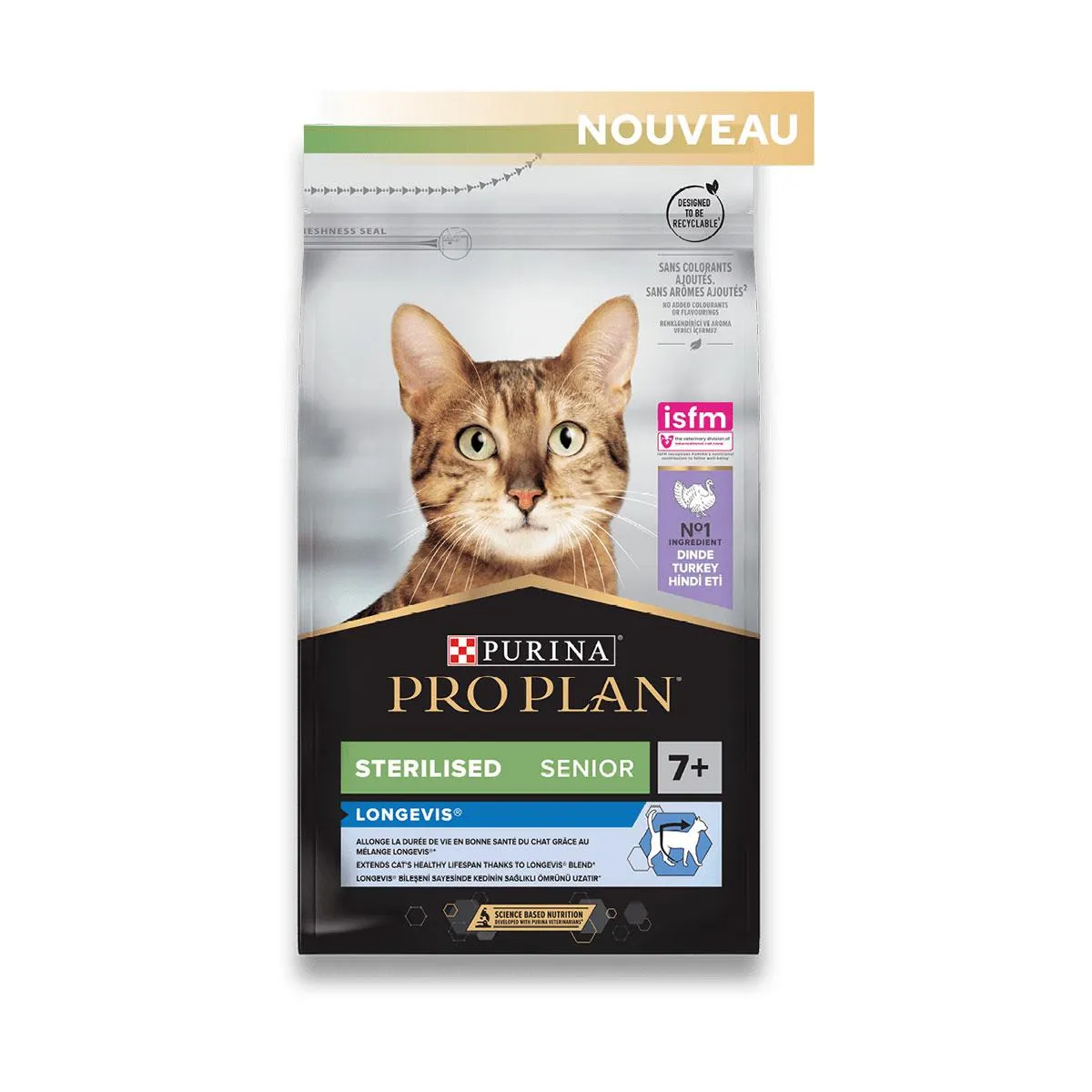 [32709] PURINA PROPLAN Sterilised Senior Maintenance à la dinde pour chat - Boite de 10 sachets de 85g