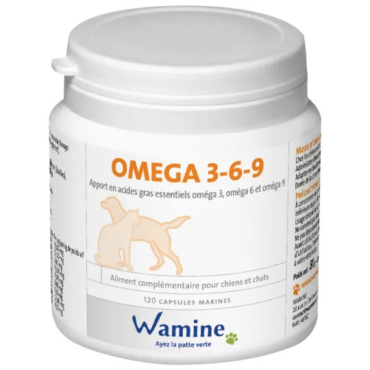 Wamine Oméga 3-6-9 - complément chien, chat & NAC