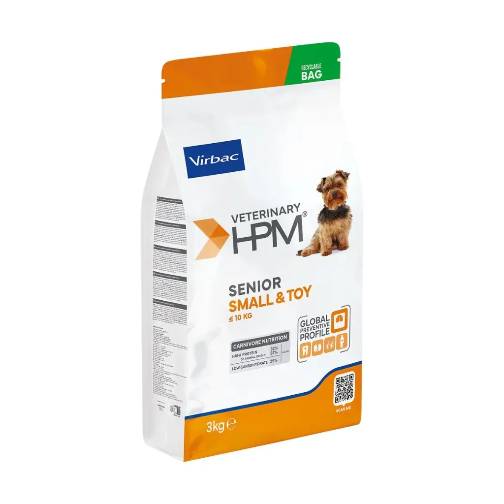 [VIRB-28] VIRBAC VETERINARY HPM Small & Toy Senior +10 ans pour chien - Sac de 3kg