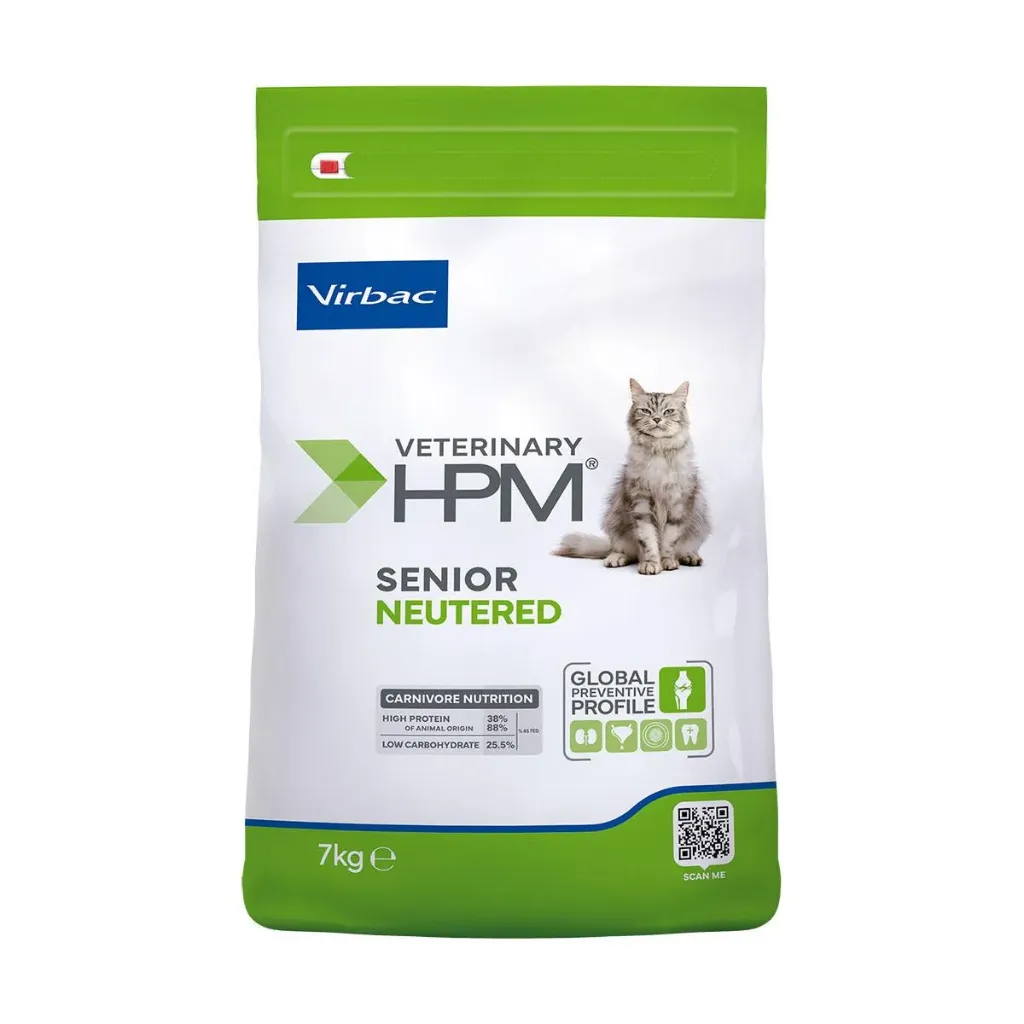 [32331] VIRBAC VETERINARY HPM Neutered Senior pour chat - Sac de 7kg