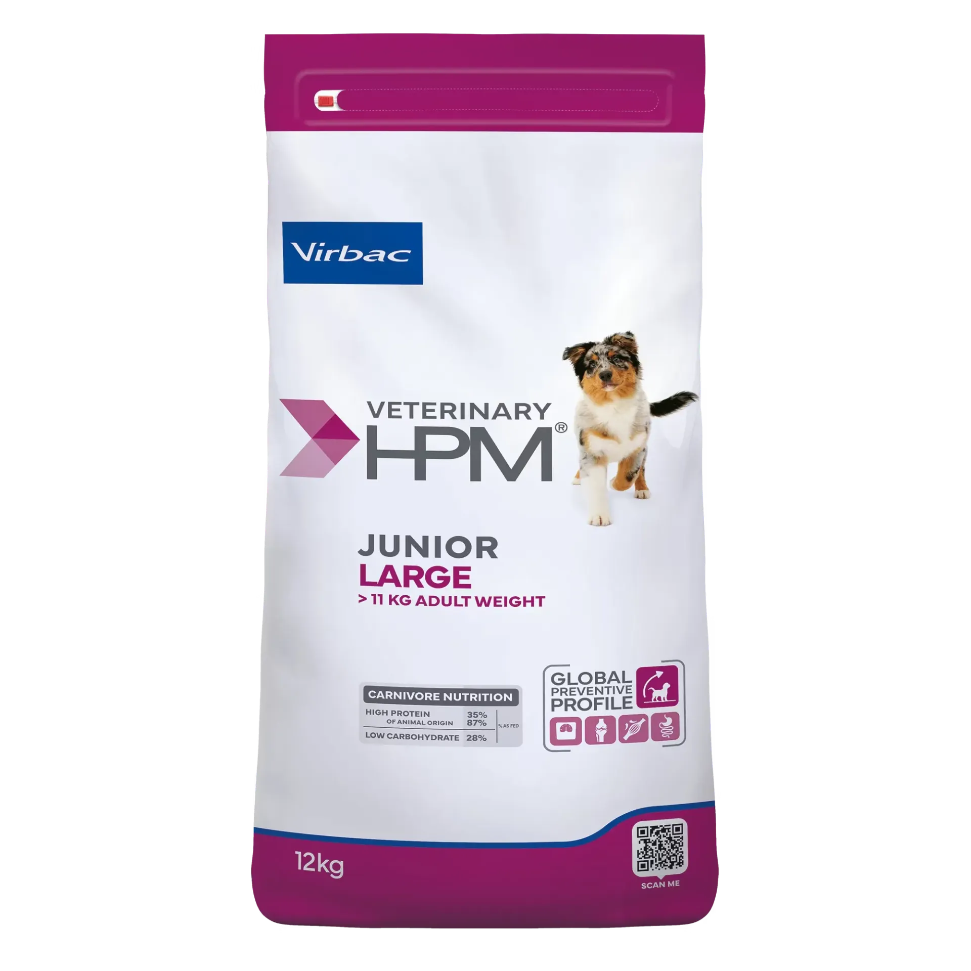 VIRBAC VETERINARY HPM Large Junior 8 à 18 mois pour chien - Sac de 12kg