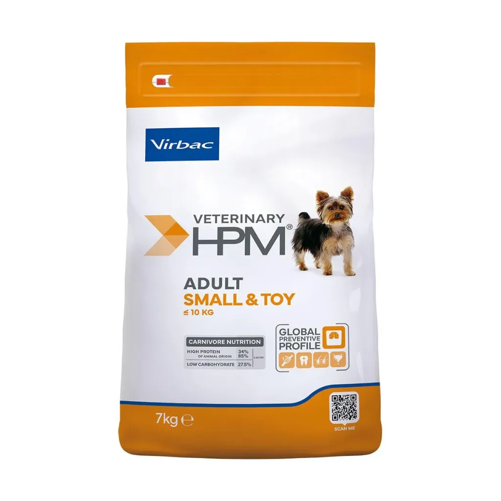 VIRBAC VETERINARY HPM croquettes pour chien adulte small / toy - Sac de 7kg