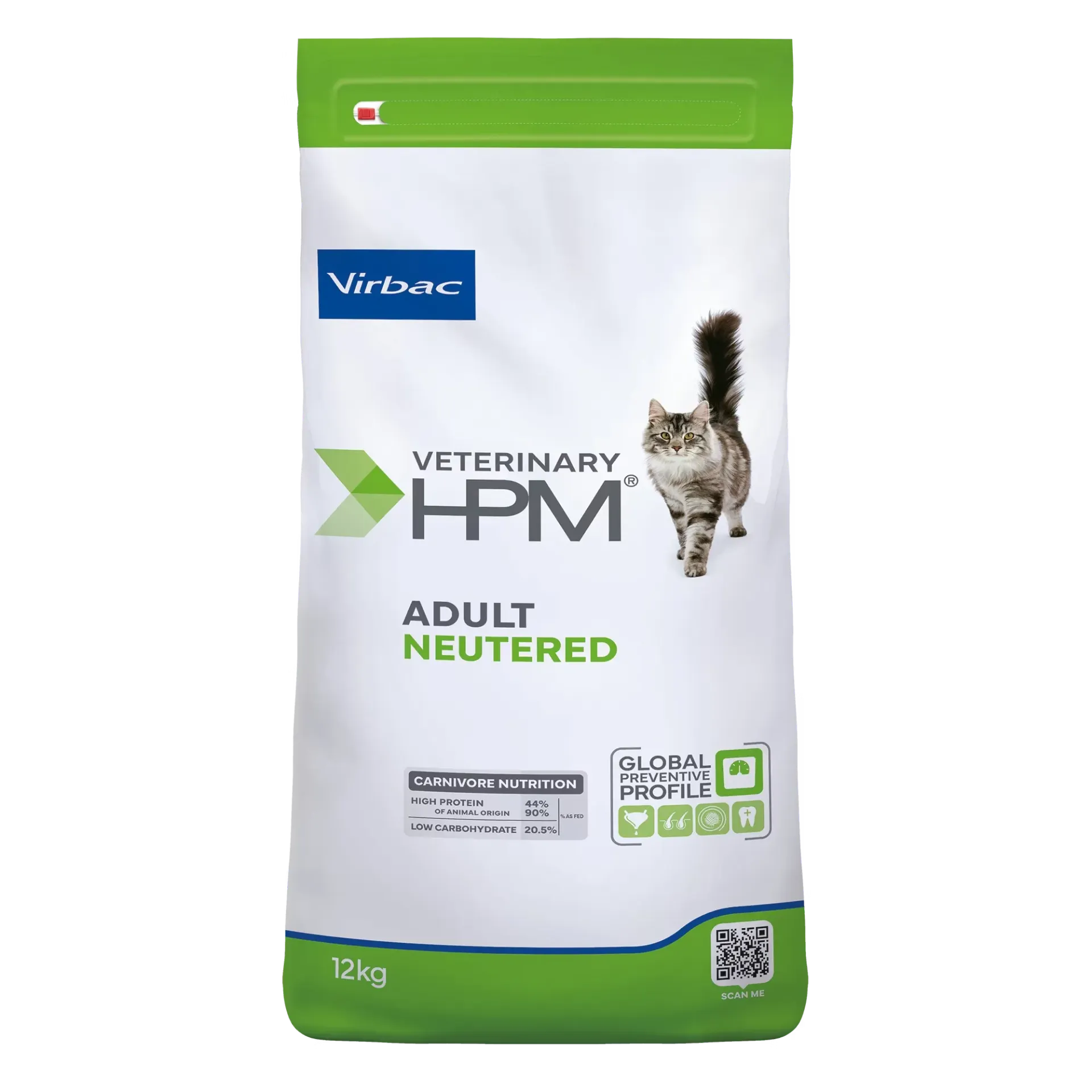 [32351] VIRBAC VETERINARY HPM Neutered Adult pour chat - Sac de 12kg
