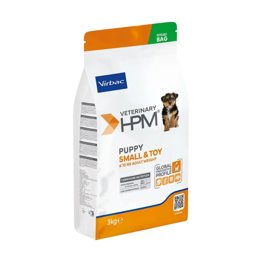 VIRBAC VETERINARY HPM Small & Toy Puppy pour chien - Sac de 3kg