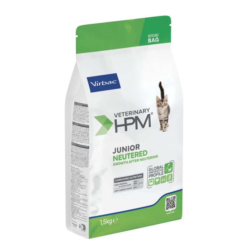 VIRBAC VETERINARY HPM JUNIOR NEUTERED Chat 1,5kg
