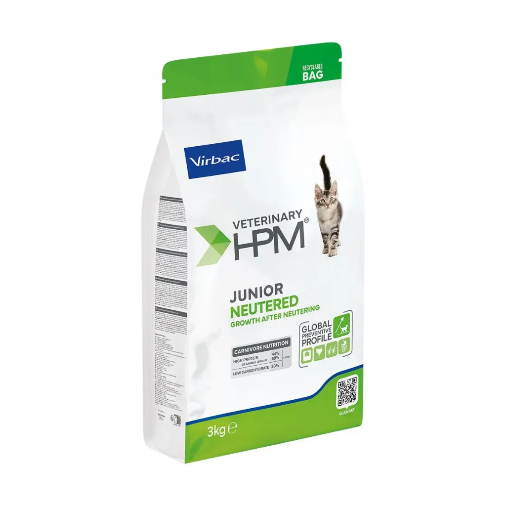 VIRBAC VETERINARY HPM JUNIOR NEUTERED CHAT 3KG