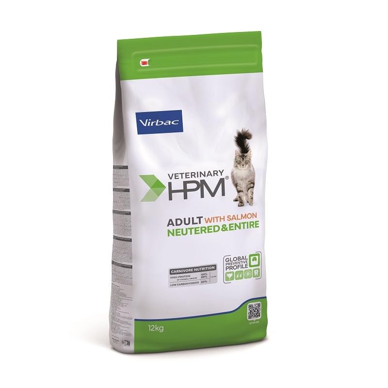 [32485] Virbac Veterinary HPM Adult Neutered & Entire Chat Saumon 12kg